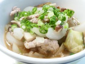 豚肉とナスのつけ汁