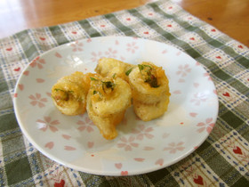 お弁当やおつまみに♪キスの梅大葉巻き