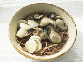 ふっくら美味しい  時短  牡蠣蕎麦