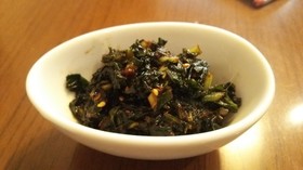 ふきの葉の味噌炒め