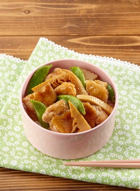 お弁当に！鶏肉とたけのこの照り焼き丼