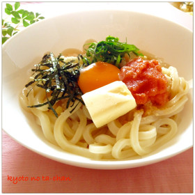 ✿ランチや夜食に 明太子釜玉うどん✿