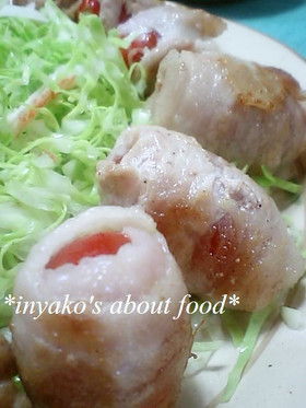 トマトの豚巻き