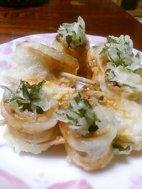 ちくわの大葉巻天ぷら