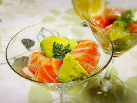 ◆爽やか塩レモンのサーモンカクテル♪