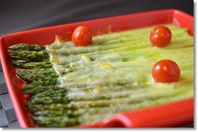 グリーンアスパラのチーズ焼き
