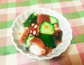 簡単お手軽！たこときゅうりの梅ダレ和え