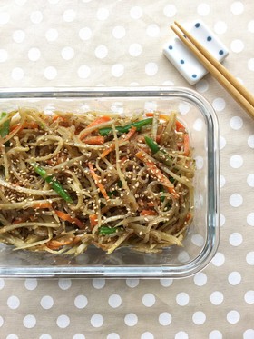 作り置き、糸こんとごぼうのおかずサラダ。