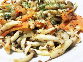 しめじとブナピーのマスタードソテー