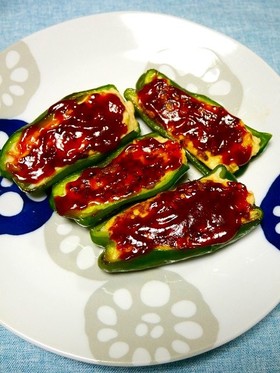 健康レシピ！ピーマンの肉詰め(はんぺん)