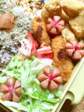 お弁当に♬ウインナーのお花✿咲きました～