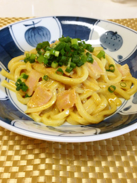 簡単混ぜうどん！♡マヨカレーうどん