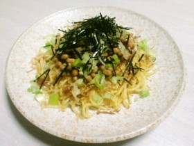 和風納豆スパゲッティ