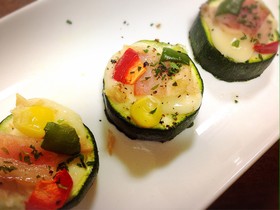 ズッキーニの気まぐれマヨピザ