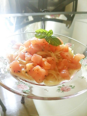 簡単☆トマトの冷製パスタ