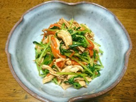 鶏ささみと豆苗の中華サラダ