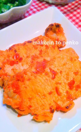 豚ロース厚切りのマッサガーリックソテー