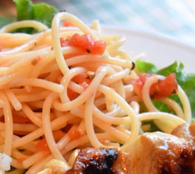 バジルが香るトマトの冷製パスタ