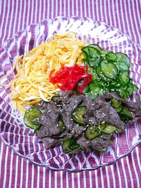 簡単！牛肉胡瓜の煮びたしそうめん