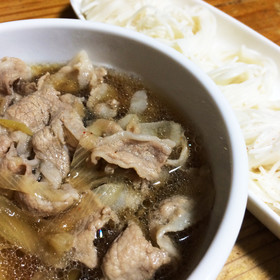 簡単！そうめんで♪豚バラつけ麺風☆
