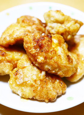 油はフライパン5mm！鶏むね肉塩麹唐揚げ