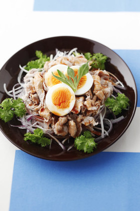 豚しゃぶの韓国風おかずサラダ