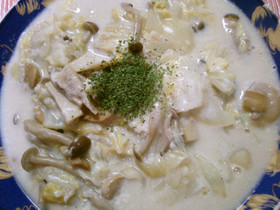 フライパンで簡単♪白菜きのこのクリーム煮