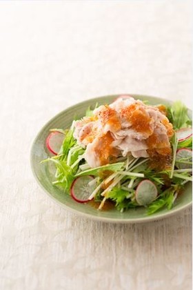 さっぱりヘルシー☆豚肉と水菜のサラダ