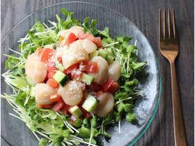 ホタテとトマトのイタリアン塩こうじサラダ
