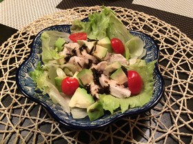 ⭐️水晶鶏とアボカドの塩昆布サラダ