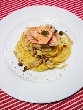 初めてでも簡単♪鮭のクリームパスタ