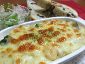 かぼちゃと挽き肉のマカロニグラタン