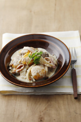 パンプキンニョッキきのこ豆乳ソース