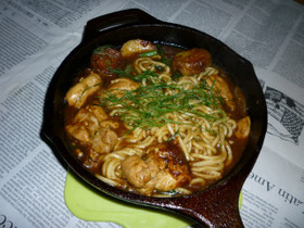 キャプスキでバター･チキンカレーうどん