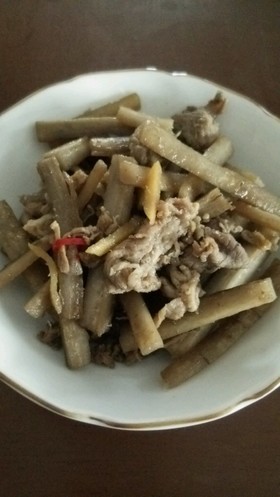 ごぼうと豚小間のきんぴら風