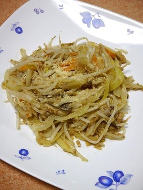 簡単！さけ缶ともやしの洋風炒め