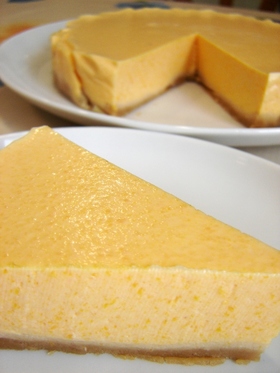 生クリーム不要☆かぼちゃレアチーズケーキ