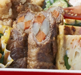 お弁当の主役！ゴボウとニンジンの牛肉巻き