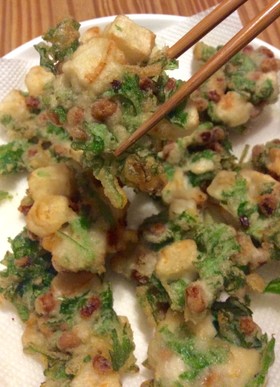 サクッふわっとろ〜♪はんぺん入りかき揚げ