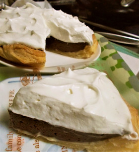 ココアカスタードクリームでチョコパイ♡