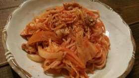 簡単ランチに、アラビアータ焼きそば