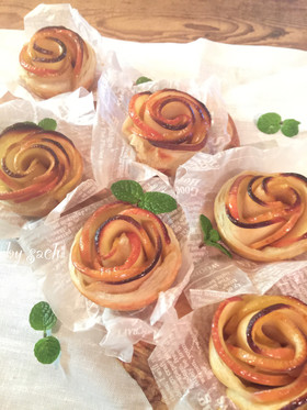 簡単！バラのアップルパイ♡