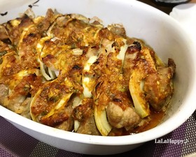 豚肩ロースと玉ねぎの味噌重ね焼き