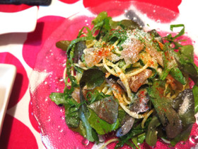 生ハムのジェノベーゼスパサラダ