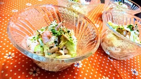 【エビとレタスのガーリックマヨサラダ】♪