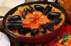 パエリアをフライパンで