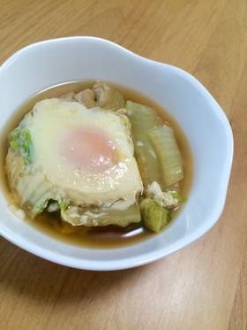 あと1品に♡白菜油揚げで巣ごもり卵♡