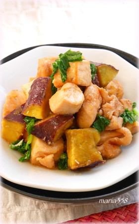 鶏肉とさつまいもの旨照り煮