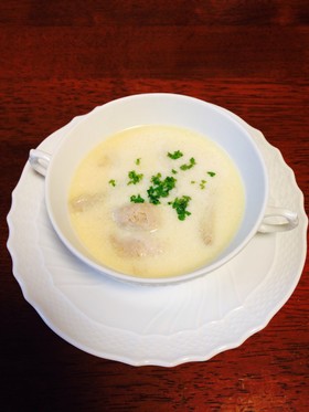 ☆里芋＆鶏肉☆粉チーズ入りミルクスープ