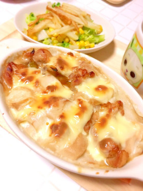 お麩de！和風照り焼きチキングラタン♪